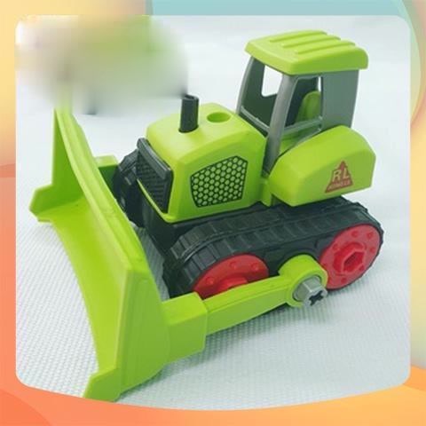 Đồ Chơi Túi 4 Xe Ô Tô Nông Nghiệp Máy Cày Tặng Kèm Tua Vít cho Bé