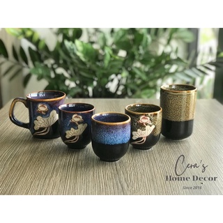 Ly/ Cốc trà - cốc nước men hoả biến Gốm Bát Tràng