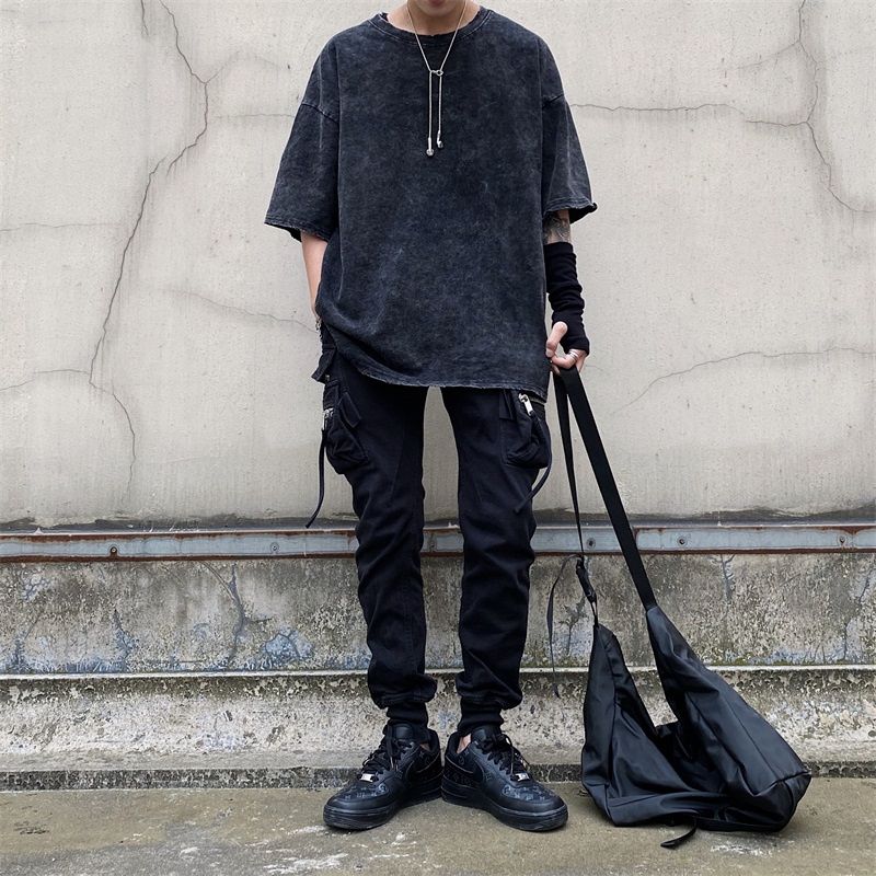 Áo thun nam form rộng tay lỡ 2021, Áo thun nam tay lỡ form rộng loang màu đẹp chất | BigBuy360 - bigbuy360.vn