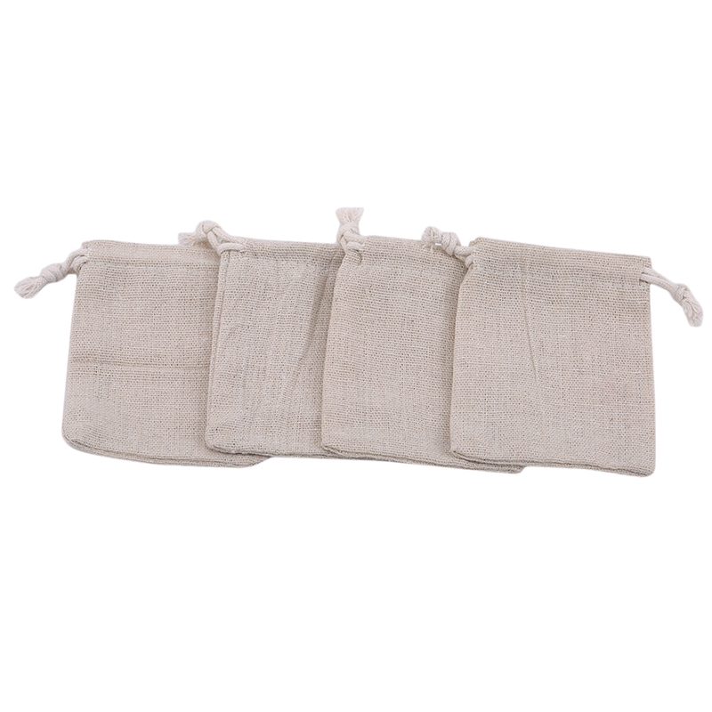 Bộ 50 túi rút chất linen dùng đựng kẹo trang sức tiện dụng