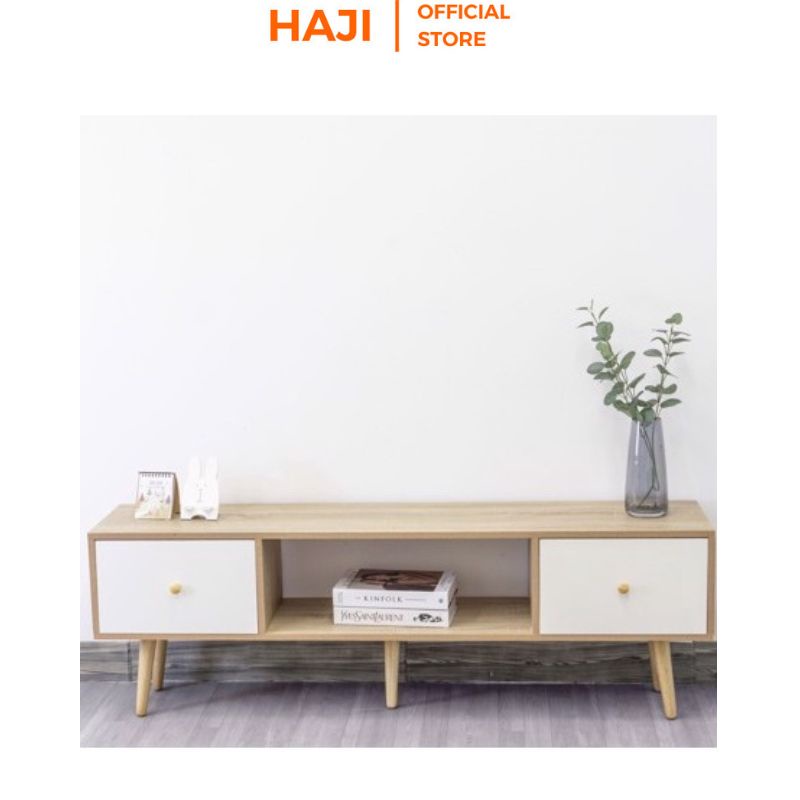 Kệ Tivi HAJI để sàn có ngăn kéo lưu trữ, Tủ kệ trang trí cho không gian phòng khách thêm sang trọng hiện đại A155