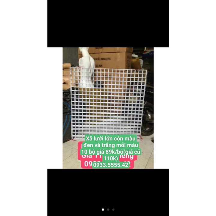 Tấm lưới treo phụ kiện 50 x 100 cm- tặng kèm 10 tay cài lưới bắn tường [ FREE SHIP-RẺ]  khung lưới, ô lưới, phên, mành)