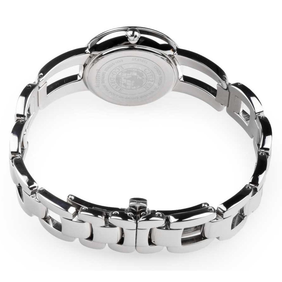 Đồng Hồ Nữ Citizen Đính Kim Cương Dây Thép Không Gỉ EM0430-85N - Mặt Xà Cừ