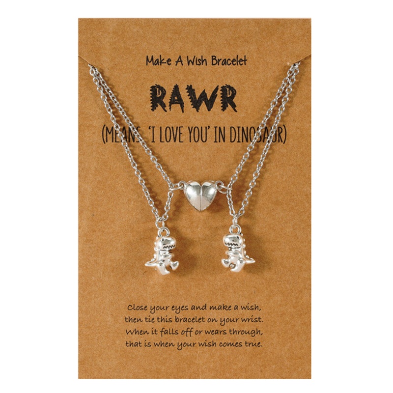 Set 2 Vòng cổ Tình Bạn Mặt Khủng Long Dễ Thương