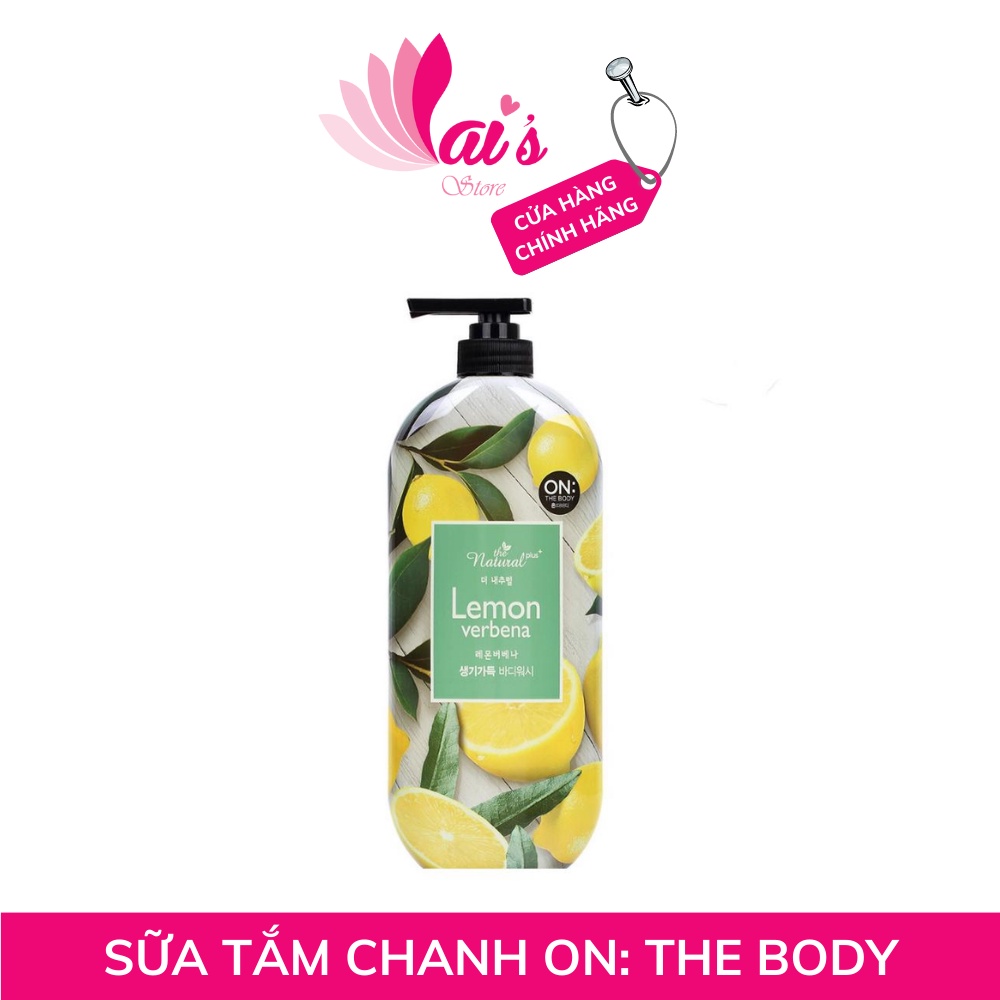 Sữa Tắm Hương Chanh On The Body Hàn Quốc 900g Sạch Lỗ Chân Lông, Giảm Mụn Lưng, Mụn Nhọt, Trắng Da, Lưu Hương Chính Hãng