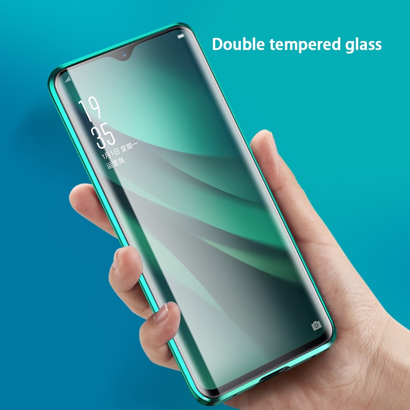 Ốp Bảo Vệ Khung Kim Loại Từ Tính Hai Mặt Bằng Kính Cho VIVO Y11 Y12 Y15 Y17 Y19 Y5S Y20 Y20i Y20S V20 Pro V20SE S1 Pro