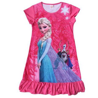 Váy Elsa chất thun lạnh (Sz: 120-140)