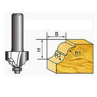 MŨI PHAY GỖ ĐÁNH CHỈ NỔI 2 HÌNH 15MM
