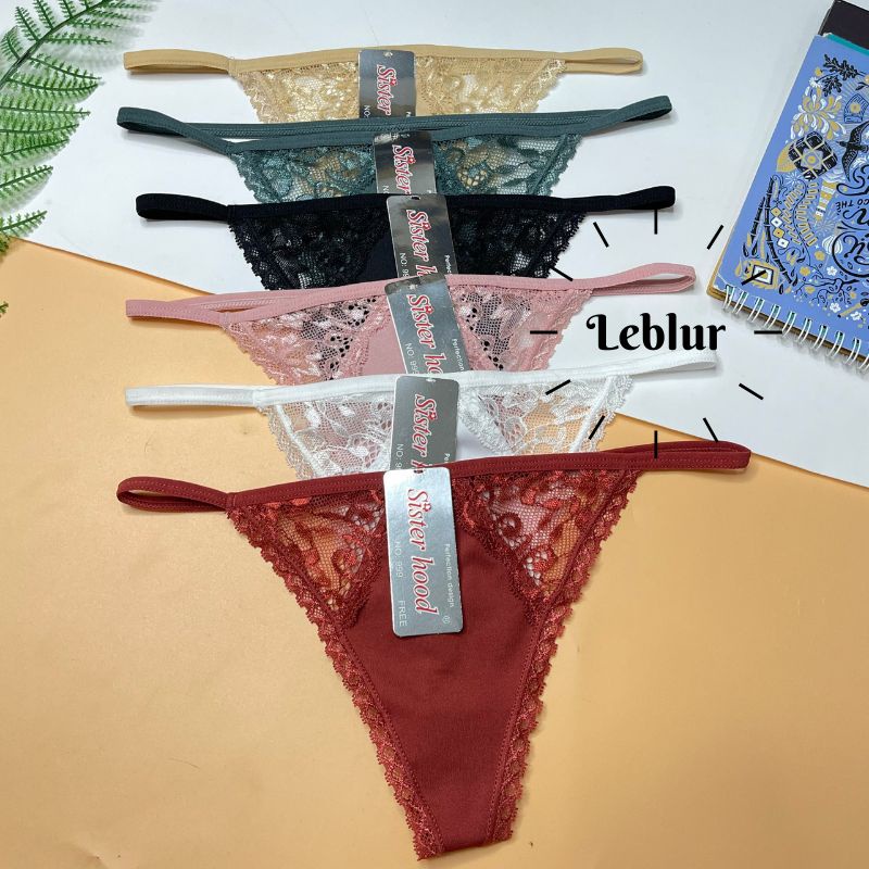 Quần lót lọt khe cao cấp Thái Lan dây hông mảnh , quần chip ren mền mịn, có chọn màu mã Sisterhood 999, Leblur