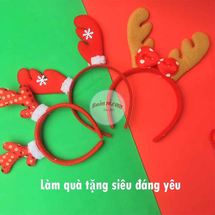 Bờm cài tóc, băng đô hình tuần lộc Noel xinh xắn dễ thương 00951