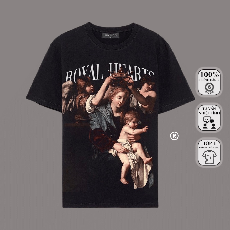 / Áo phông ngắn tay , áo thun Unisex MIKENCO BOVAL LIEARTS form rộng co giãn 4 chiều thấm hút mồ hôi. !