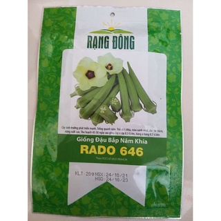Hạt giống đậu bắp 5 khía rado 646 rạng đông gói 20g