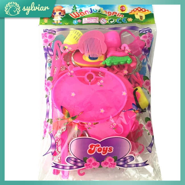 Set 98 Món Đồ Chơi Gồm Vòng cổ / Lược / Giày / Túi Xách / Gương Treo Búp Bê Cho Bé