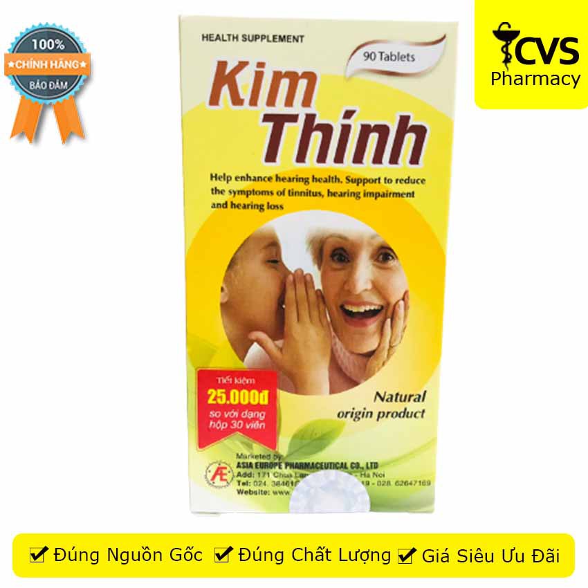 Kim Thính Hộp 90 Viên tăng cường sức khỏe thính giác - Cvspharmacy