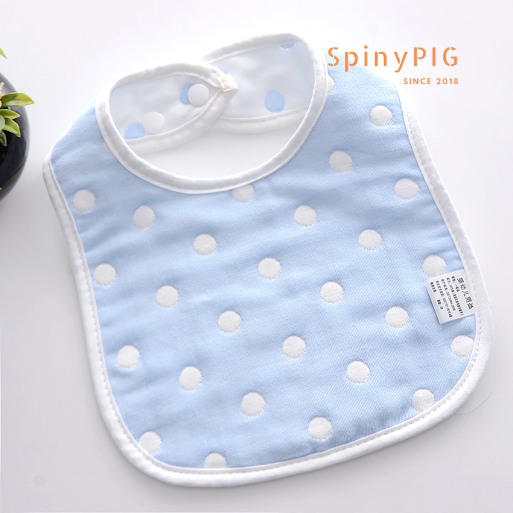 Set 3 khăn yếm vuông 6 lớp có cúc bấm cho bé mềm mại nhiều hoạ tiết