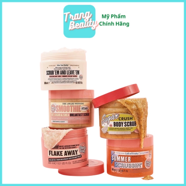 Tẩy Da Chết Toàn Thân SOAP &amp; GLORY Body Scrub Smoothie Star Breakfast, Flake Away, Sugar Crush, Buff And Ready