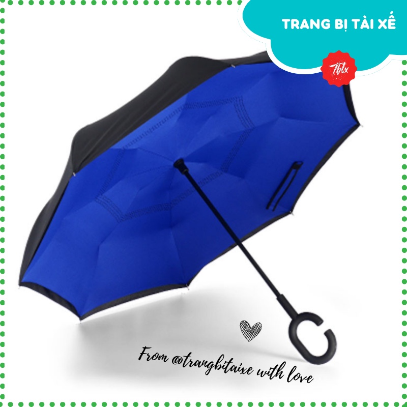 Ô gấp ngược che mưa che nắng ngoài trời tốt cho các bác tài xế ô tô lúc xuống xe, đi bộ, chụp ảnh thiết kế sang trọng.