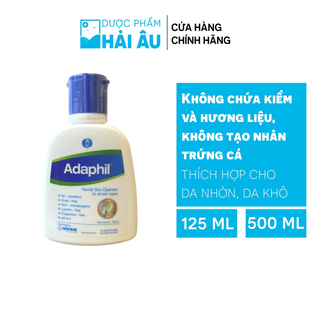 [Mã COS1904 giảm 8% đơn 300K] Sữa Rửa Mặt Và Toàn Thân Da Dầu Mụn Gamma Adaphil Skin Cleanser 125ml