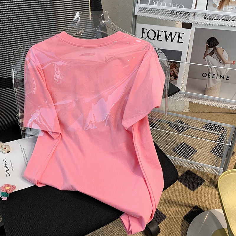 Mới Áo Thun Nữ Tay Ngắn In Hình Đơn Giản