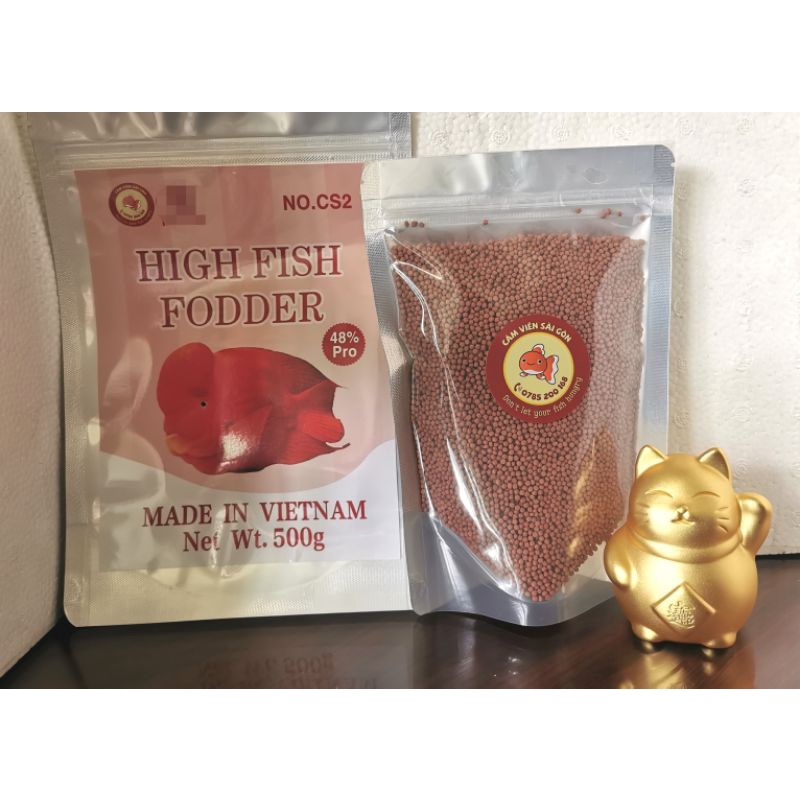 Cám cá két CS2 protein 48%, bột carophyll pink 4% net 200gram