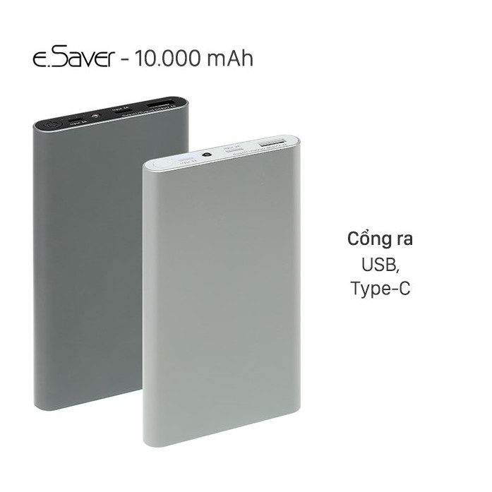 Pin sạc dự phòng Polymer 10.000 mAh Type C eSaver PJ JP106S