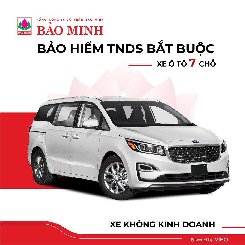 Toàn Quốc [E-Voucher] Bảo Minh - Bảo hiểm TNDS xe ô tô bắt buộc - Xe 7 chỗ KHÔNG KINH DOANH