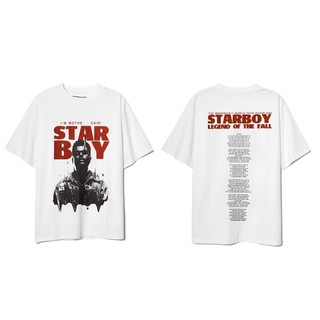 Áo thun trắng tay ngắn cổ tròn unisex STARBOY