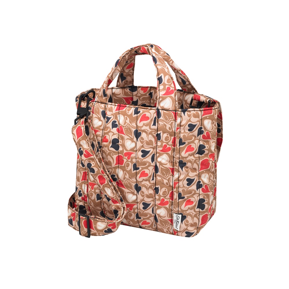 Cath Kidston - Túi đeo chéo/RR XBody Marble Hearts Ditsy  - Marble Hearts Ditsy - Brown -1041316