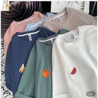 Áo thun nữ form rộng tay lỡ TRÁI CÂY Freesize 40 - 70kg áo thun nam form rộng tay lỡ, áo phông nữ form rộng