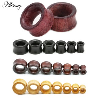 Alisouy 2 Chiếc Thời Trang Đường Hầm Thịt Nút Tai Thước Lớn Xuyên Mở Rộng Màu Nâu Bubinga Gỗ Hoa Hồng 8 Mm-20 Mm Xuyên Cơ Thể Trang Sức Dành Cho Nam