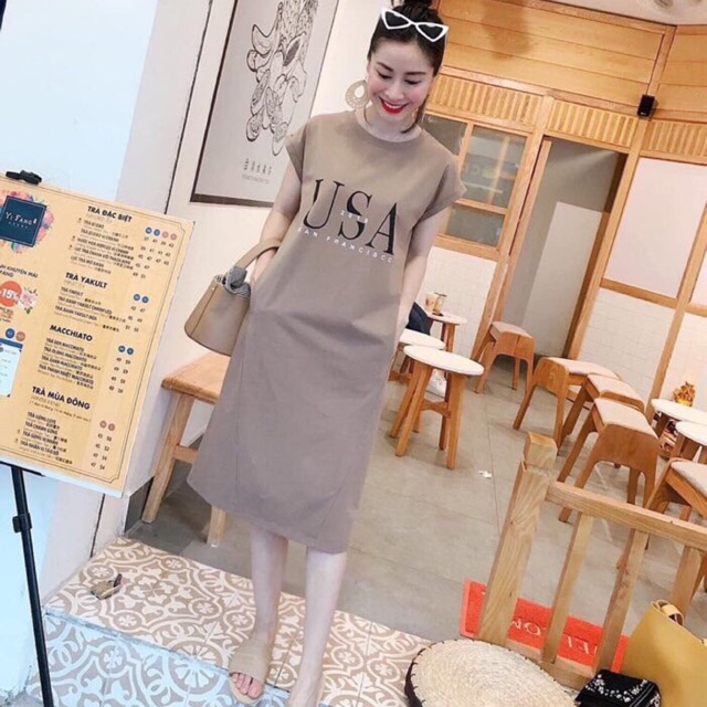 Váy xuông usa fom thụng không túi