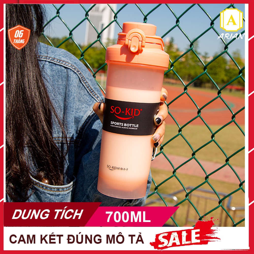 Bình Nước Thể Thao Cao Cấp Dung Tích 700ml Phù Hợp Đi Tập Gym