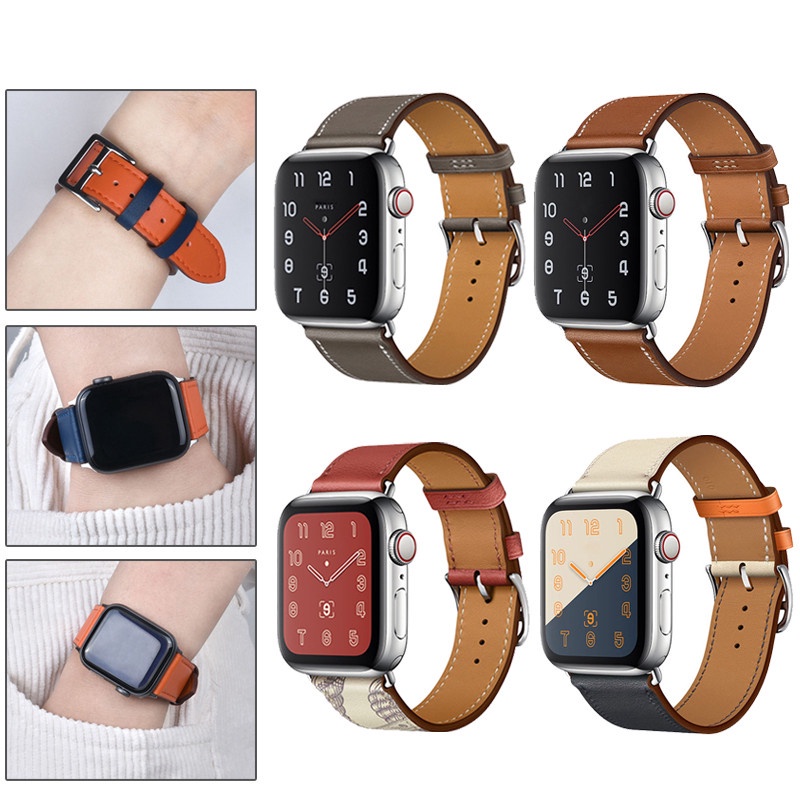 Dây Da Chất Lượng Cao Cho Đồng Hồ Apple Watch 40mm 44mm 38mm 42mm