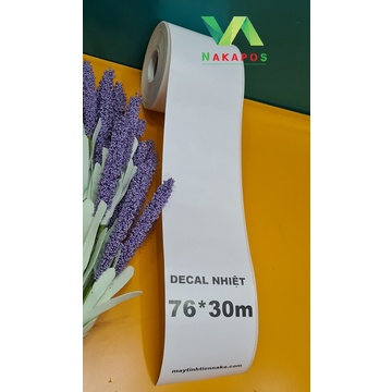 Giấy in hóa đơn tự dán, khổ giấy 76 *30 m liên tục in bill, in đơn livestream, in đơn shopee