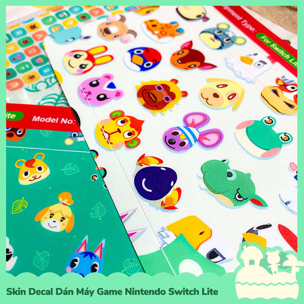 [Sẵn VN] Skin Decal Dán Máy Game Nintendo Switch Lite Mẫu Animal Crossing Horizon