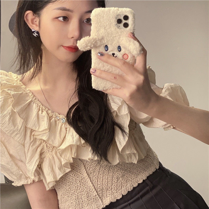 Áo Sơ Mi Chiffon Tay Ngắn Cổ Polo Thời Trang Mùa Hè Hàn Quốc 2022 Mới