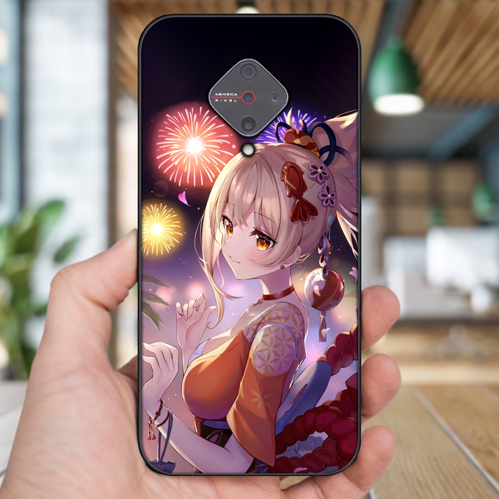 Ốp lưng Vivo S1 Pro viền đen in hình Yoimiya Genshin Impact