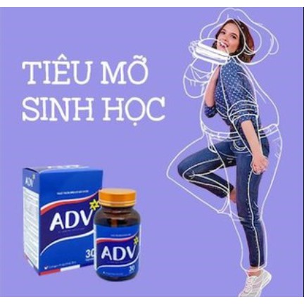 Thực phẩm bảo vệ sức khỏe  ADV Slimming Capsules hop 30 viên - Công thức tiêu mỡ sinh học của Đứ