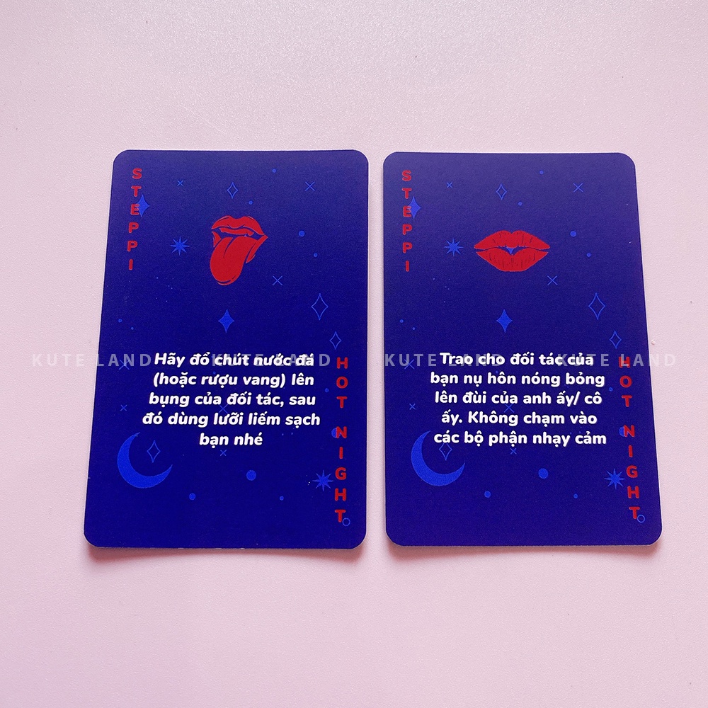[Che Tên] Bộ Bài Hot Night Dành Cho Cặp Đôi Hẹn Hò Drinking Game 73 Lá Dạo Đầu Tư Thế 18+ 10 Kiểu Hôn C-HNIGHT