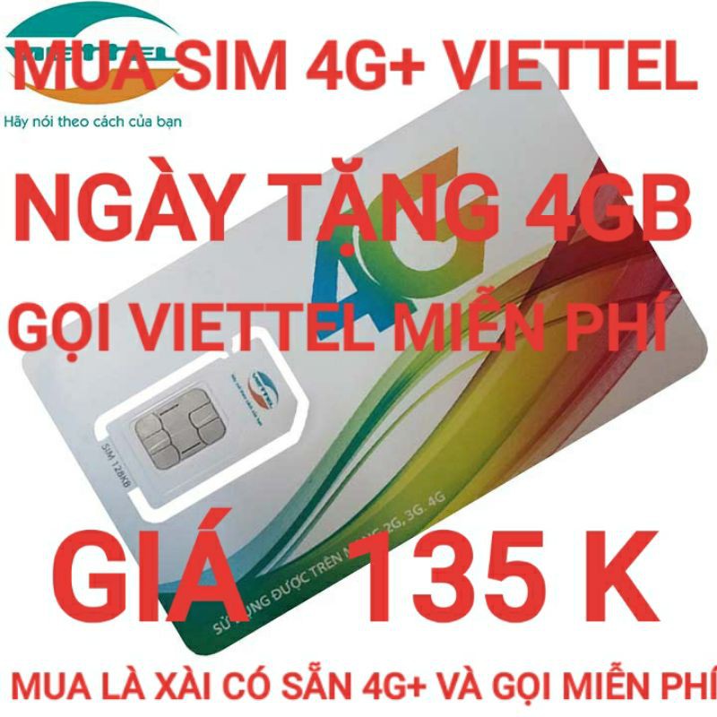 SIM VIETTEL TOMATO NGHE MÃI MÃI, NGÀY TẶNG 4GB, GỌI VIETTEL MIỄN PHÍ , GỌI KHÁC MẠNG 50 PHÚT , BẢO HÀNH 12 THÁNG ,MUA LA