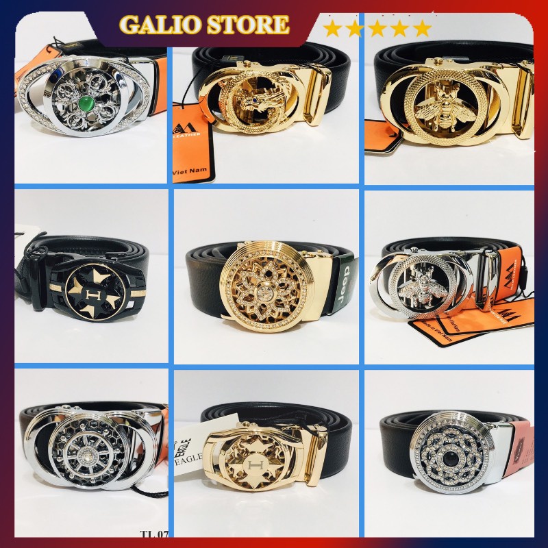Thắt lưng nam mặt xoay khóa tự động, dây nịt nam dây da cao cấp - GALIO SHOP
