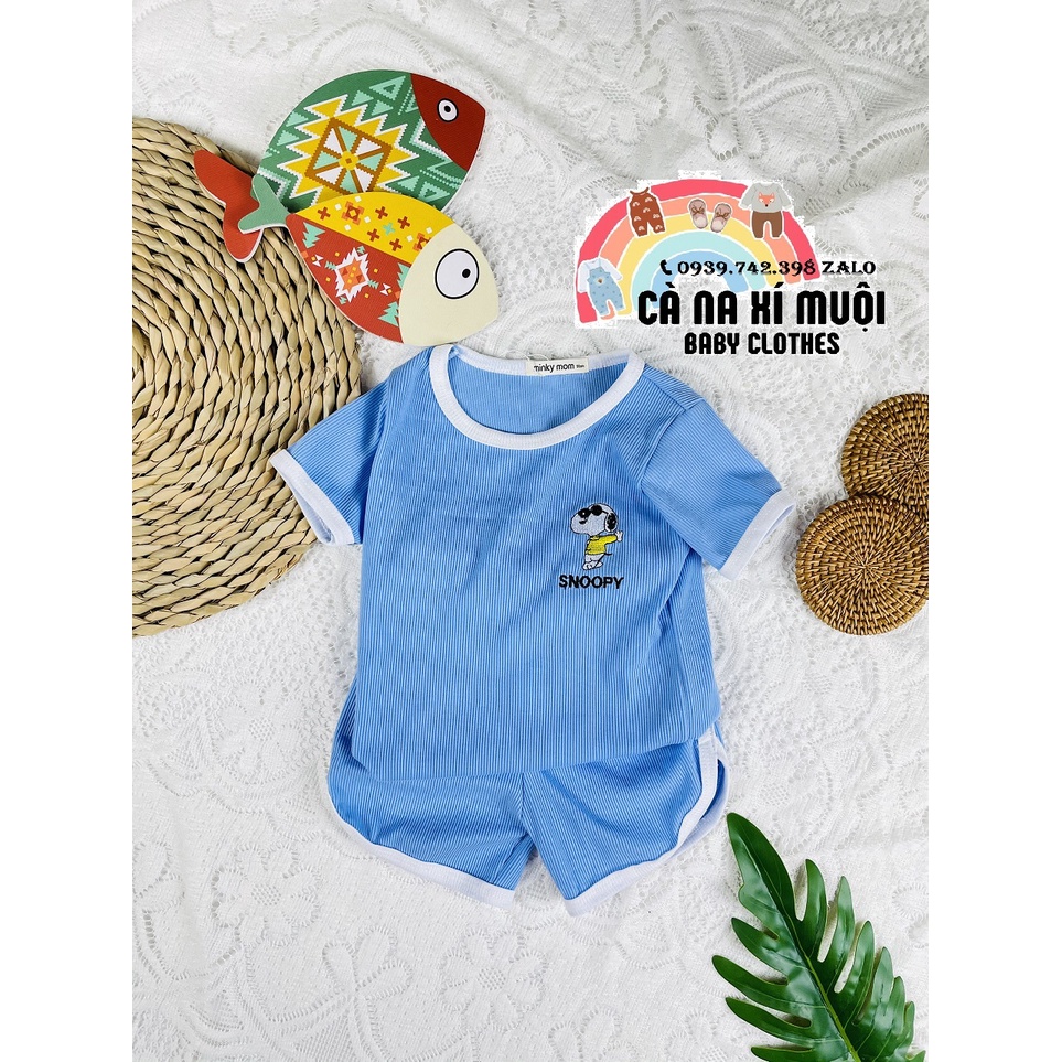 Bộ Minky Mom Thun GânDể Thương Cho Bé Gái Bé Trai, Đủ Màu