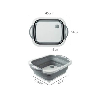 Thớt Kèm Chậu Rổ Gấp Gọn Đa Năng