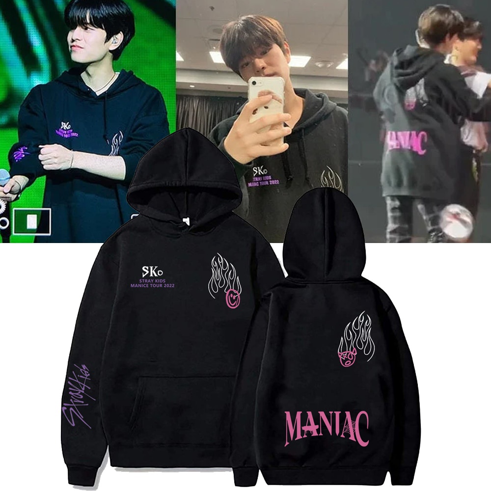 Maniac Khoác Hoodie Skz Chuyến Lưu Diễn Thế Giới 2022 Áo Khoác Hoodie Nỉ Kpop Khoác Hoodie Nam Nữ