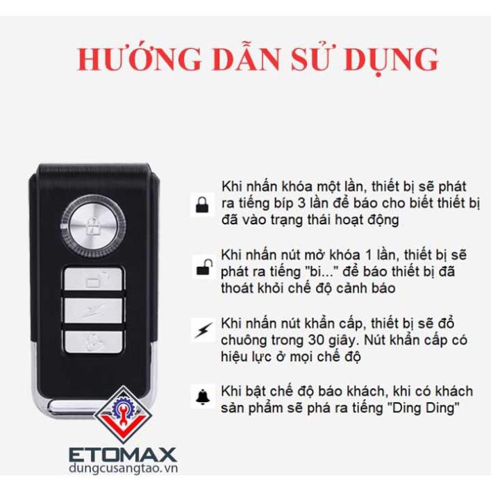 [SEAL SỐC]  Báo động rung cảm biến điều khiển từ xa V5