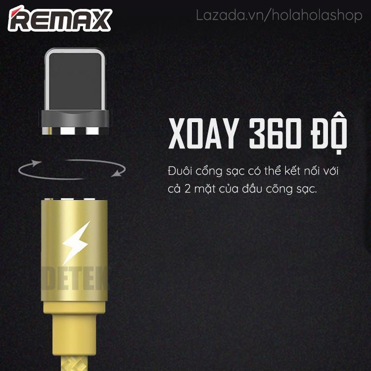 Cáp Sạc Từ Nam Châm Remax RC-095m Micro USB Android Dây Dù Chống ĐứtCó Đèn LED Chính HãngBảo Hành Toàn Quốc