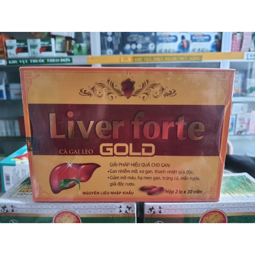 Giải độc gan LIVER_FORTE_GOLD  bổ gan, tăng cường chức năng gan Hộp 60 VIÊN