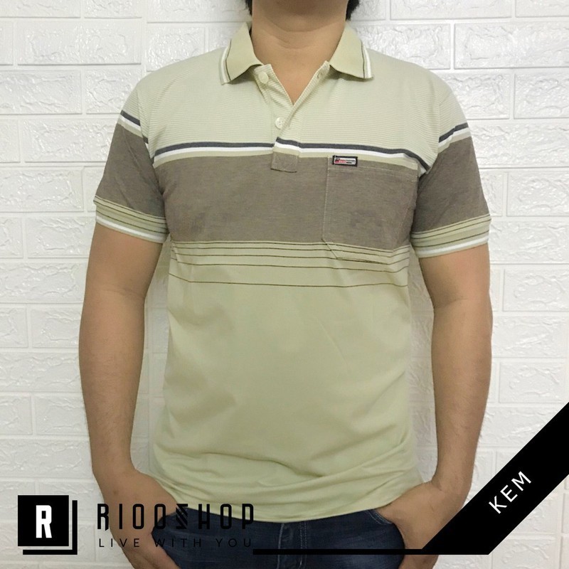 Áo thun Polo nam có túi trung niên cổ bẻ vải cá sấu Cotton xuất xịn, chuẩn đẹp, nhiều màu | BigBuy360 - bigbuy360.vn