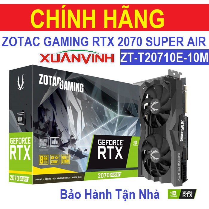 VGA ZOTAC GAMING GEFORCE RTX 2070 SUPER AIR (ZT-T20710E-10M) (New 100%, Chính Hãng) | BigBuy360 - bigbuy360.vn