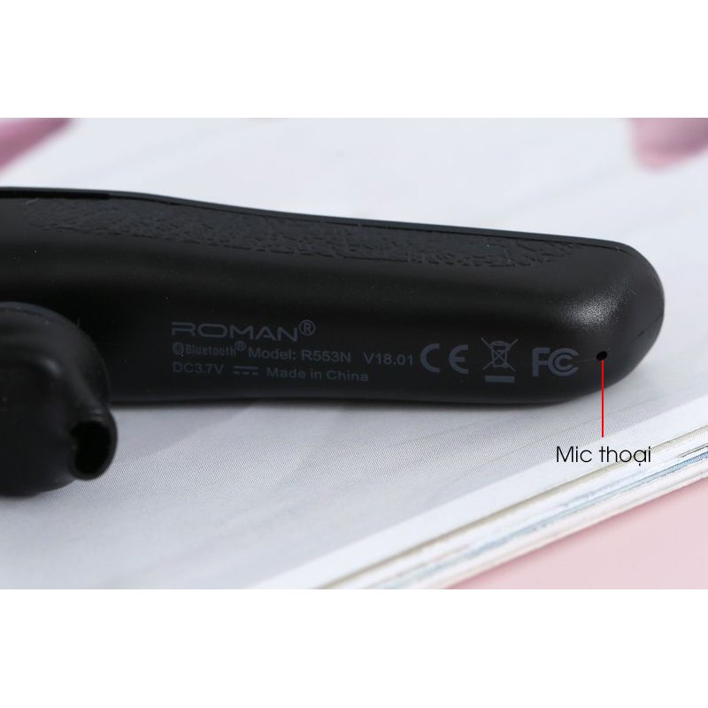 Tai nghe Bluetooth Roman R553N Đen